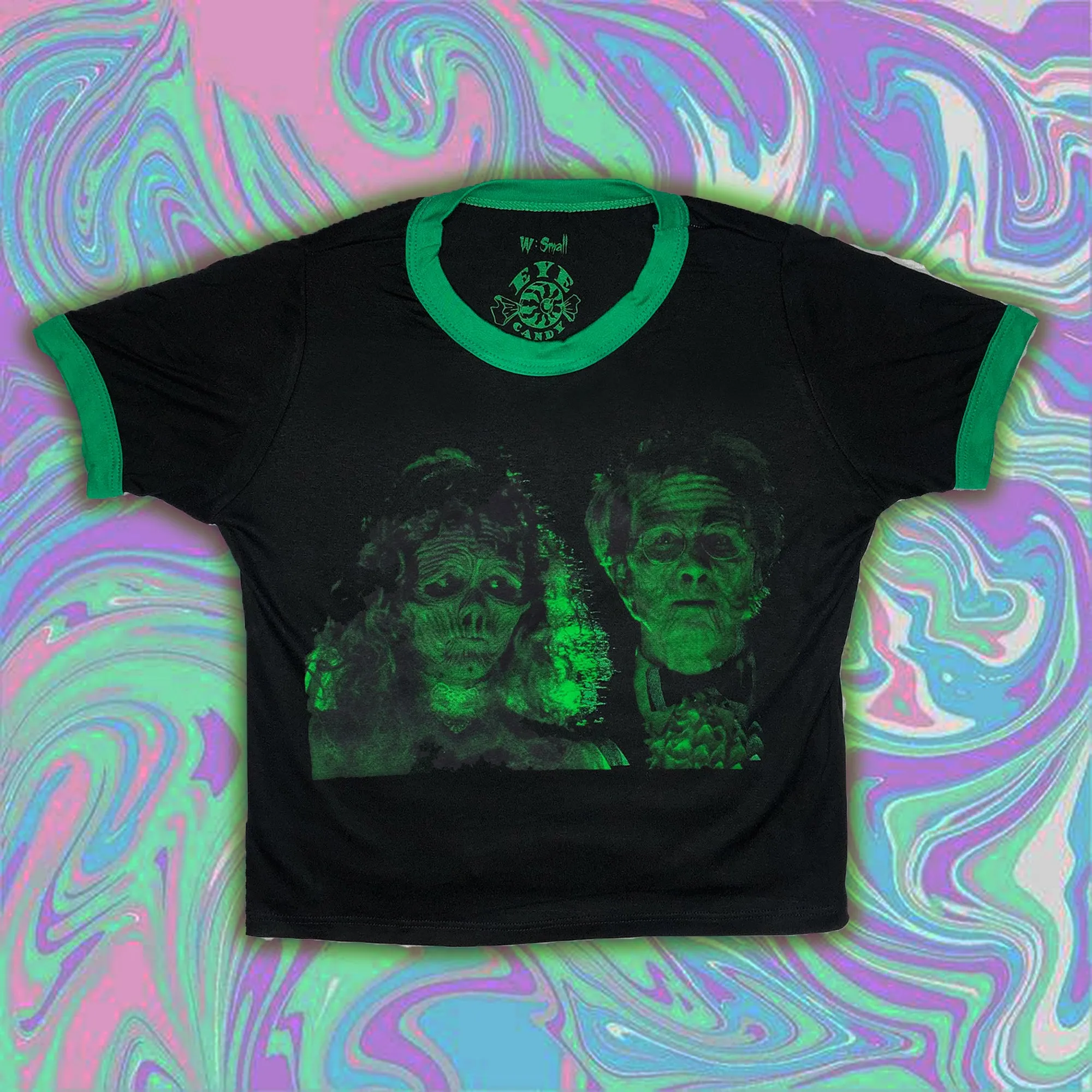 Adam and Barbara (Green/Black) Ringer Tee