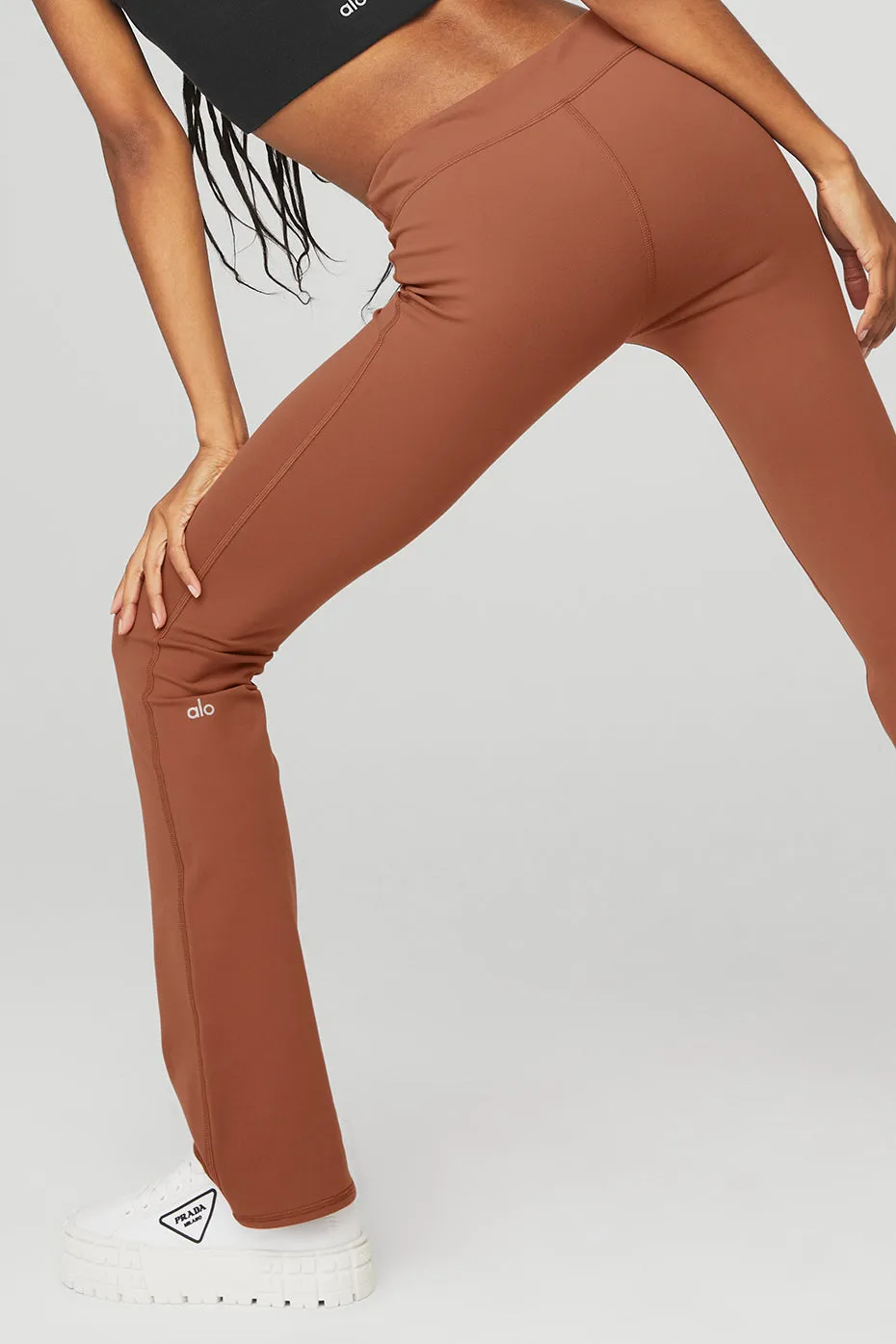 Airbrush Low-Rise Bootcut Legging - Rust