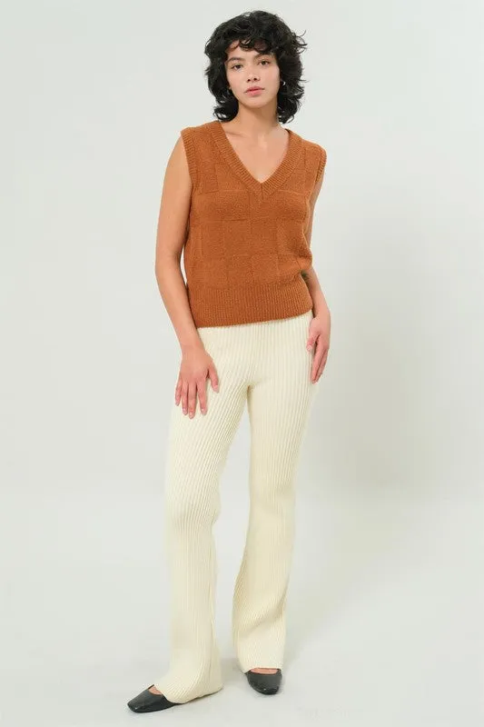 Basketweave Sweater Vest