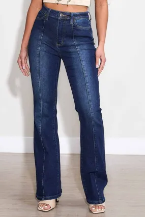 Bootcut Jeans Featuring Center Seam