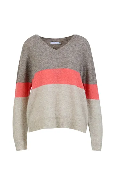 Coster Copenhagen Stripe Knit V Neck