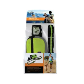 Jogging Dog Bungee Leash - Adjustable Waist Belt Bag   Hands Free Walking Lead