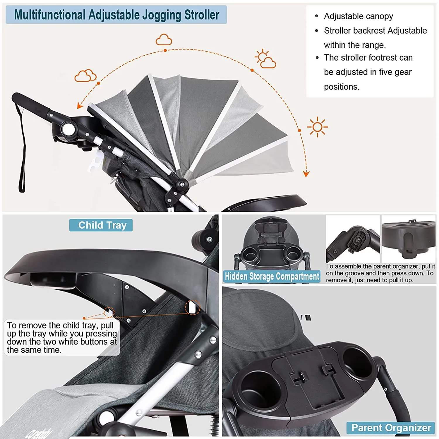 Maternity 2-in-1 Single Toddler Jogging Stroller