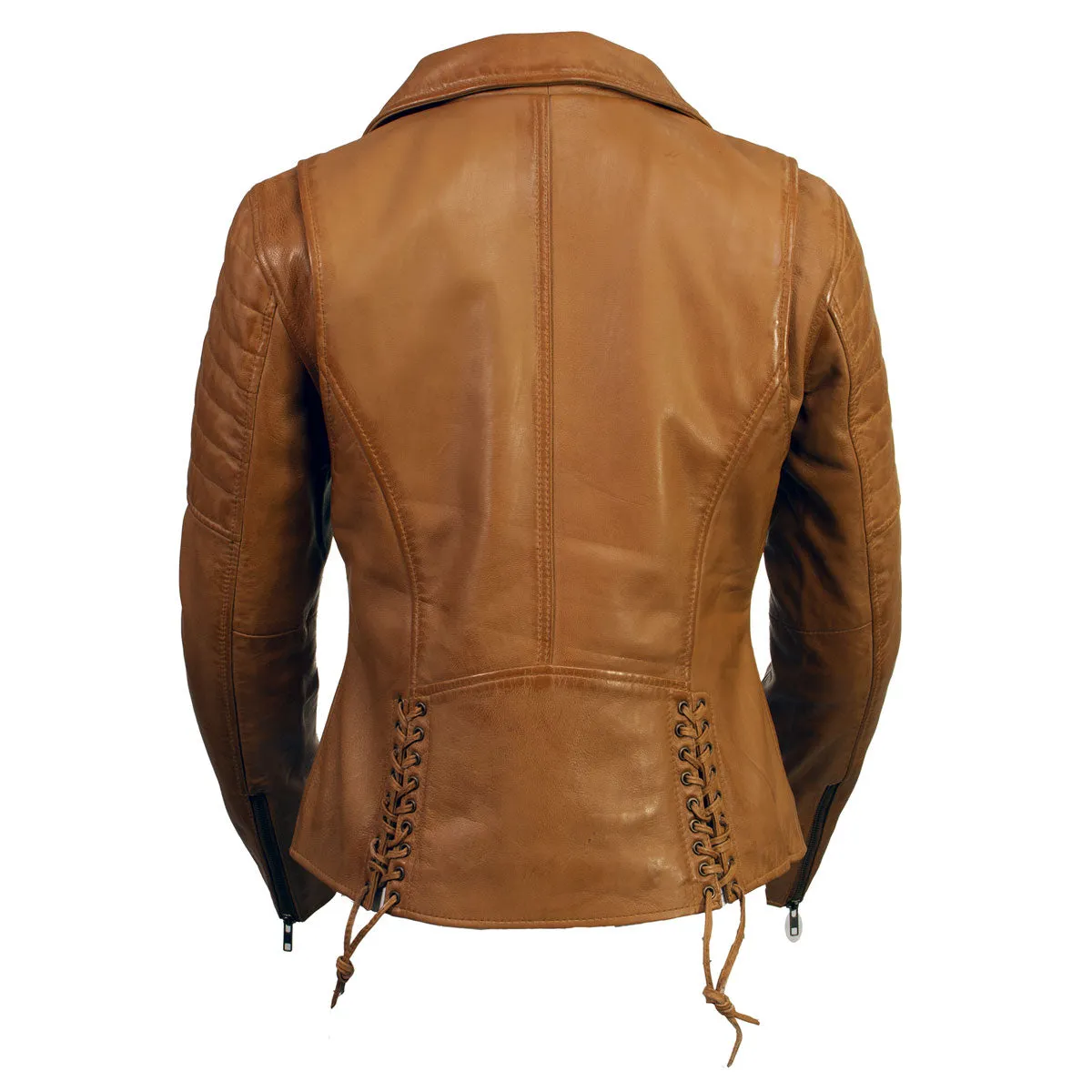 Milwaukee Leather Women's Duchess Whiskey Motorcycle Style Fashion Casual Leather Jacket SFL2870