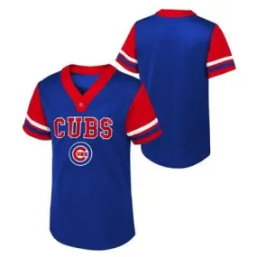 MLB Chicago Cubs Kids Girls' Henley Team Jersey NCAA Licnesed