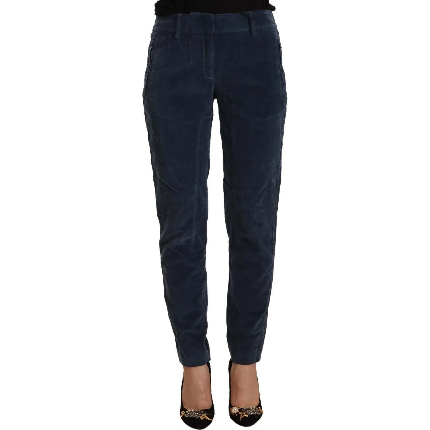 Peserico Elegant Tapered Cotton Blend Pants