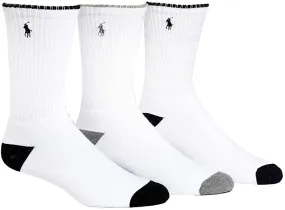 Polo Ralph Lauren Men's  3-Pack Tipped Crew Socks