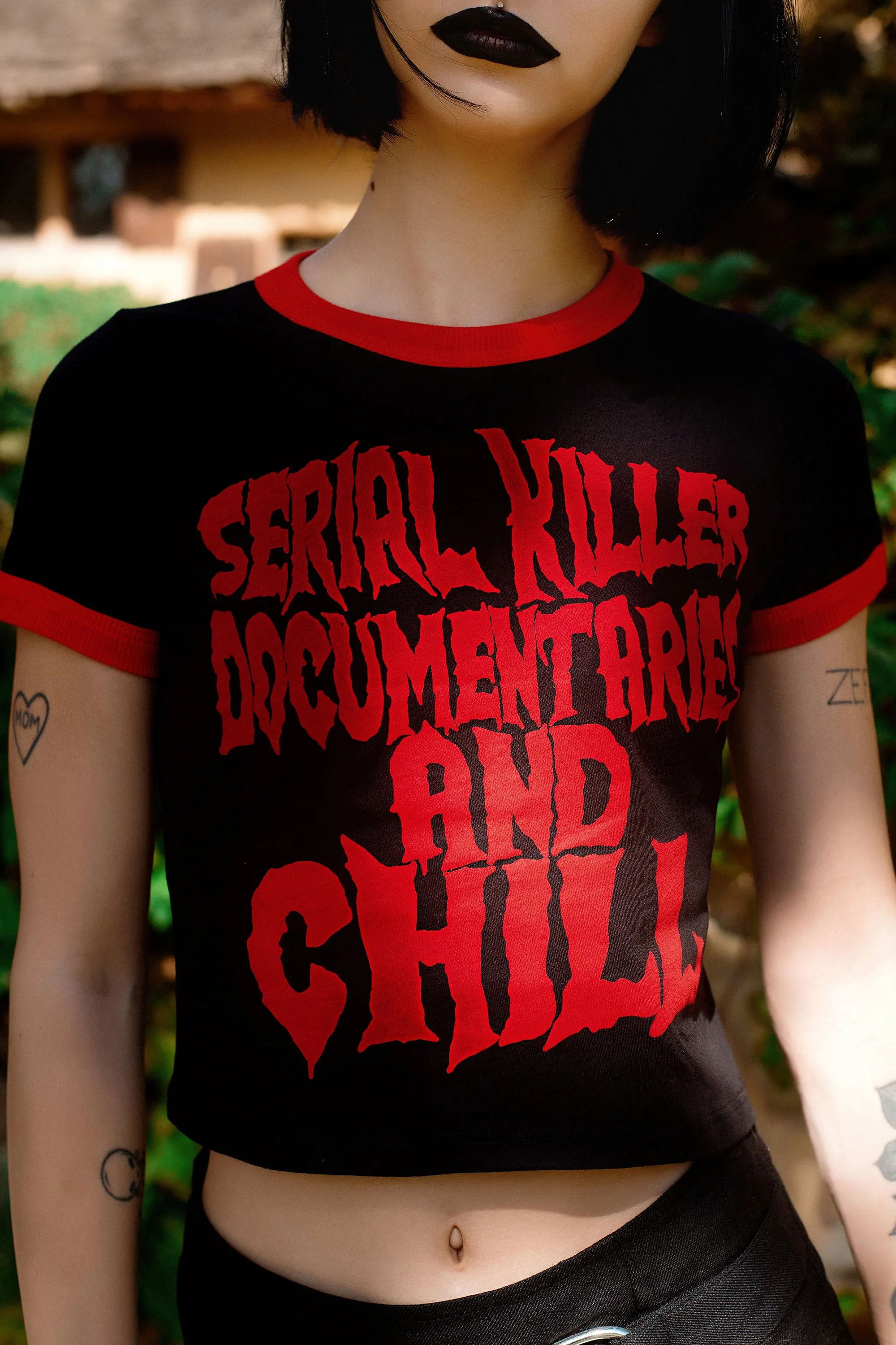 Serial Killer Doc And Chill Ringer Tee