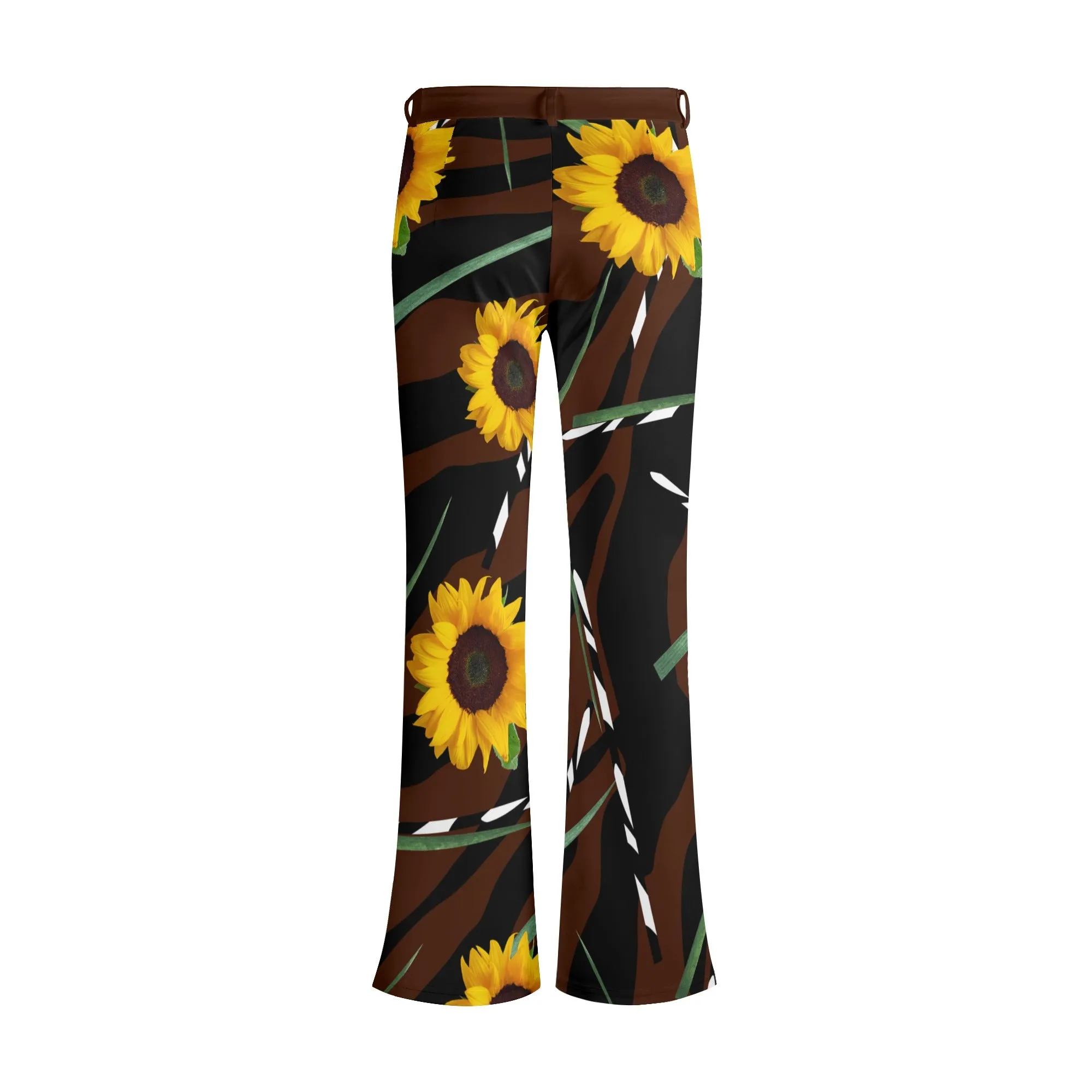 Sunflower Wild Womens Print Elegant Flare Pants