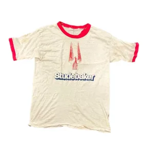 Vintage Paper Thin Studebaker Shirt Ringer Distressed