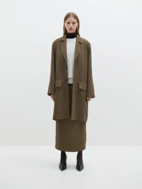 viscose twill travel trench